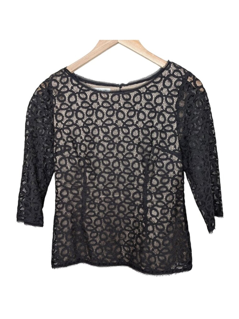 Kay Unger Black Lace Overlay Top Croquette Whimsigoth 6